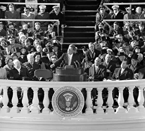 President John F. Kennedy Makes Inauguration Speech