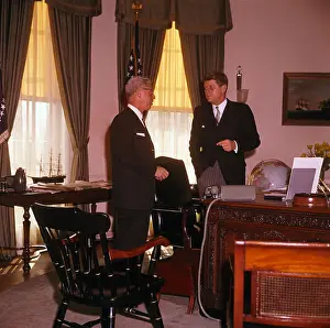 President John F. Kennedy and Secretary of Labor Arthur Goldberg