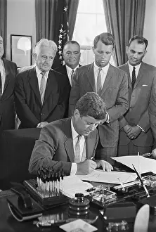 Racketeering Prints: President John F. Kennedy Signs Anti-Racketeering Bill