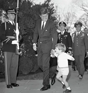 President John F. Kennedy with His Son