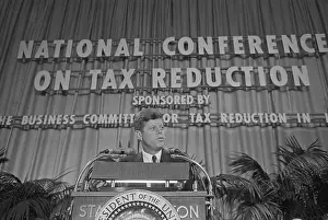 President John F. Kennedy Speaking on Tax Reduction