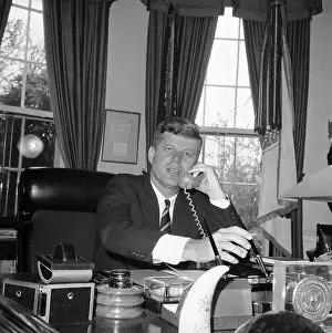 President John F. Kennedy Talking to President Truman
