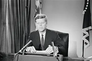 Seal Prints: President John F. Kennedy Talking on Test Ban