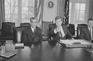 Iranian Prints: President John Kennedy and Shah of Iran