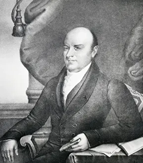 President John Quincy Adams; Lithograph
