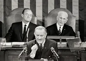 President Johnson Delivering State of the Union Address