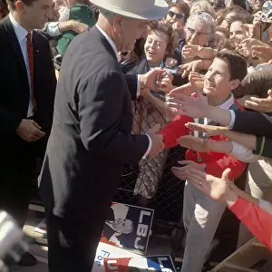 Wichita Prints: President Johnson Greeting Crowd