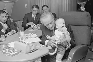 President Johnson Holding His Grandson