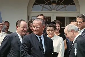 President Johnson with Hubert Humphrey