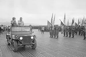 Jeep Prints: President Johnson In Jeep In Vietnam