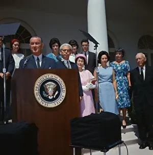 President Johnson Making a Speech
