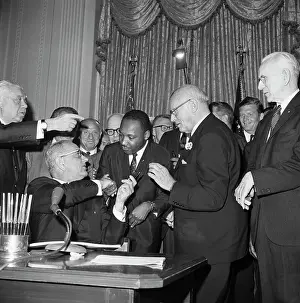 Jacob K Prints: President Johnson and Martin Luther King, Jr