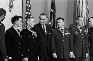 President Johnson and Medal of Honor Winners