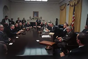 President Johnson Meeting with National Security Council