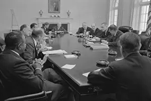 President Johnson Meeting with National Security Council