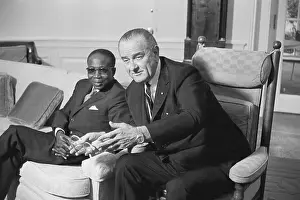 Senegal Prints: President Johnson With Senghor