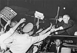 President Johnson Shaking Hands