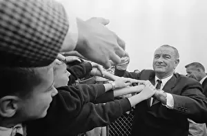 Providence Prints: President Johnson Shaking Hands with People