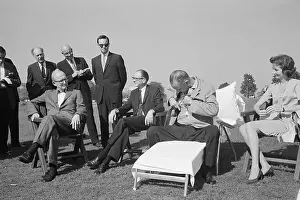President Johnson Showing his Wound