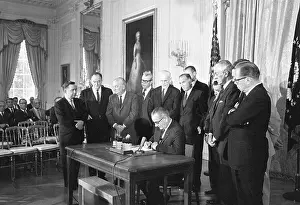 Legislature Prints: President Johnson Signing Law