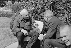 President Johnson Speaking with Eric Hoffer