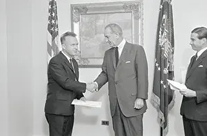 President Johnson and Yitzhak Rabin