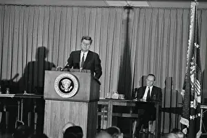 President Kennedy Addressing a Council