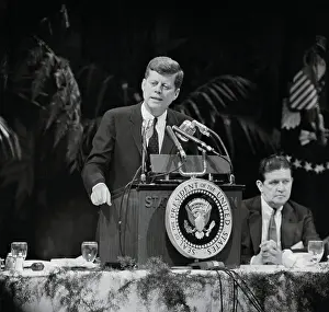 President Kennedy Addressing an Issue