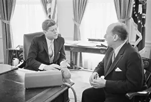 Diplomacy Prints: President Kennedy and UN Ambassador Stevenson