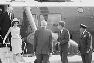 Disembarking Prints: President Kennedy and Others Arriving