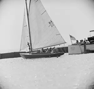 Sloop Prints: President Kennedy and Others Boating