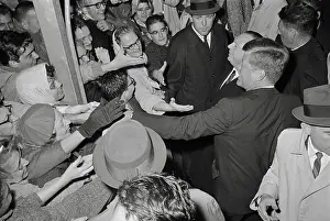 Supporters Prints: President Kennedy and Crowd of Supporters