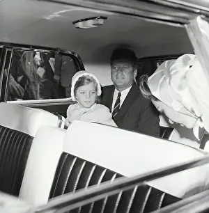 President Kennedy With Daughter Caroline