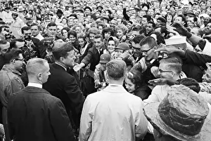 President Kennedy Greeting Crowds in Dallas