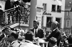Presidential Prints: President Kennedy Greets The Crowd In Cologne, Germany