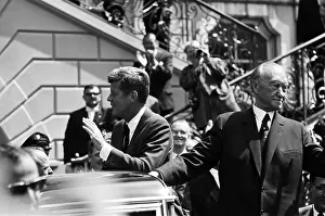 Gestures Prints: President Kennedy Greets The Crowd In Cologne, Germany