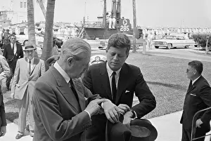 Key West Prints: President Kennedy and Harold Macmillan Checking Watches