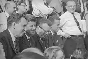 President Kennedy at Harvard Football Game
