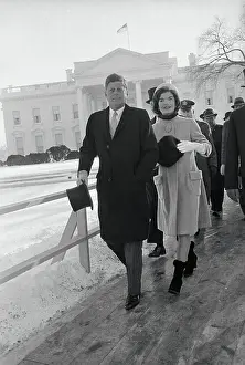 President Kennedy and Jackie Kennedy on Inauguration Day