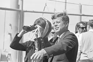 President Kennedy and Jackie Kennedy Watching America's Cup Races