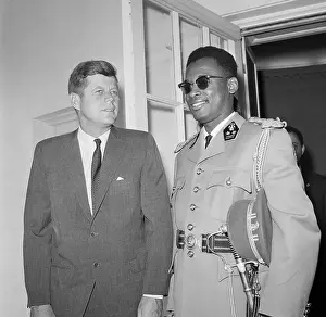 Tour Prints: President Kennedy with Major General Joseph Mobutu