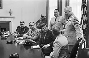 David M Prints: President Kennedy Meeting with Joint Chiefs