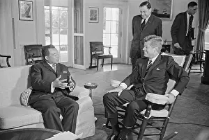 Sitting Room Prints: President Kennedy Meeting with Prince of Laos