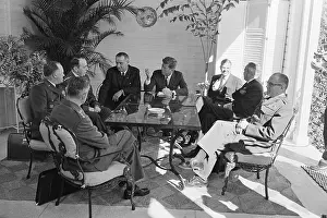 Military Defense Prints: President Kennedy Meets With Defense Chiefs