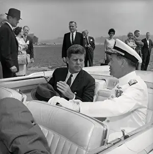 President Kennedy with Navy Officer