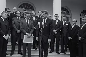 Edward R Prints: President Kennedy With Newscasters