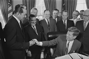 Aiken Prints: President Kennedy at Philippines War Damage Bill