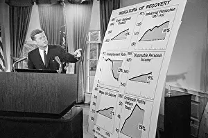 President Kennedy Reviewing Charts