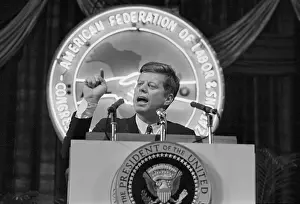 President Kennedy Speaking at AFL-CIO Convention