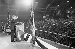 President Kennedy Speaking at Rally
